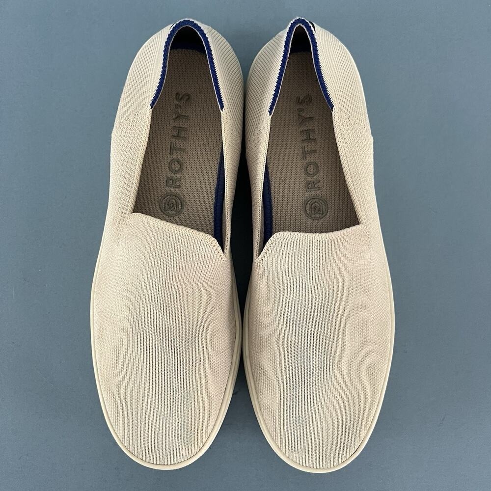 Rothy's The Original Slip On Sand Beige Washable Knit Sneakers - Picture 8 of 10